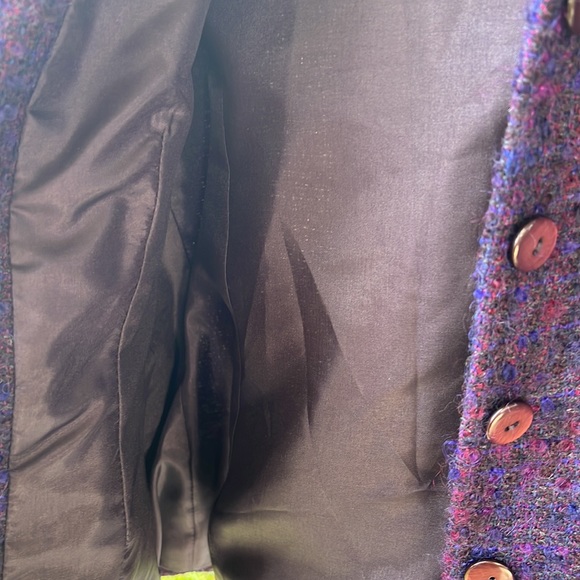 Talbots Purple Tweed Fuzzy Knobby Blazer. Wool/Mohair. Sz 10 - Picture 8 of 8